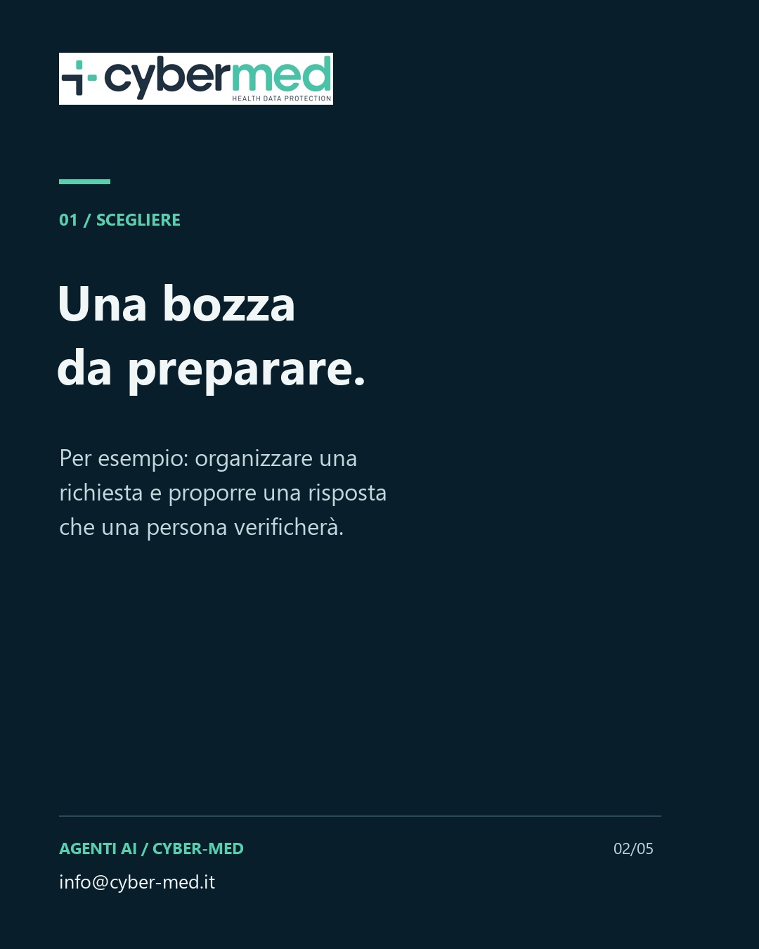 A draft to prepare. For example, organise a request and propose a response for a person to check.